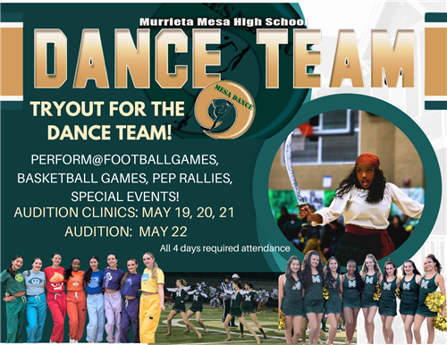 25-26 Mesa Rams Dance Team Auditions